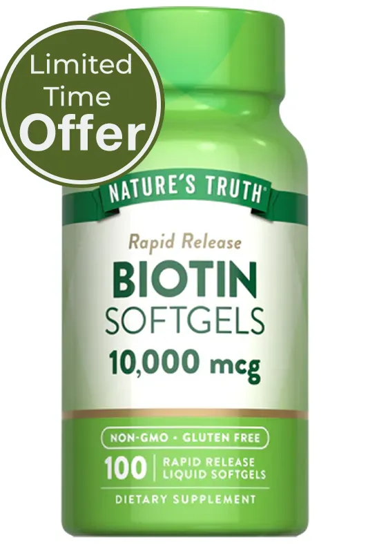 Biotin Softgels 10,000 mcg - 100 Liquid Softgels Biotin Softgels 10,000 mcg - 100 Liquid Softgels